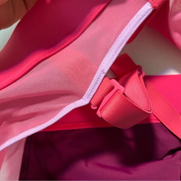 Parade Triangle Longline Silky Seamless Mesh Triangle Bralette purple pink XL - Picture 8 of 9